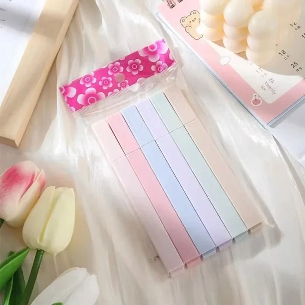 Pastel Highlighters Kawaii Stationery 6 Color Highlighter Marker Set 3