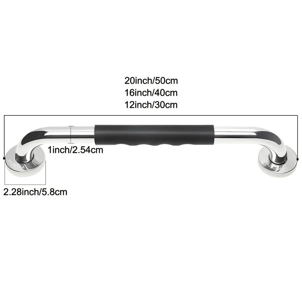 Stainless Steel Bathroom Grab Bar Non Slip Shower Safety Handle Set 5