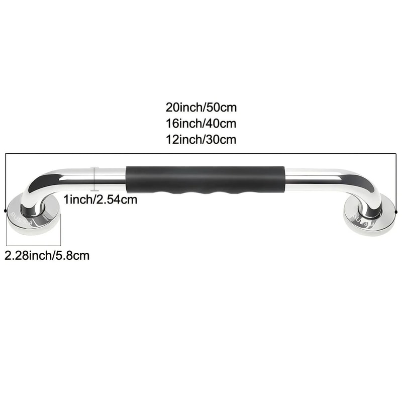 Stainless Steel Bathroom Grab Bar Non Slip Shower Safety Handle Set 5