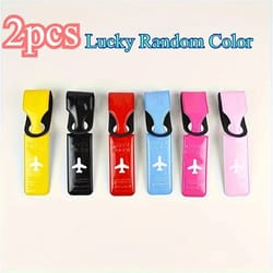 colorful pvc luggage tags set of 2 lightweight durable travel id tags