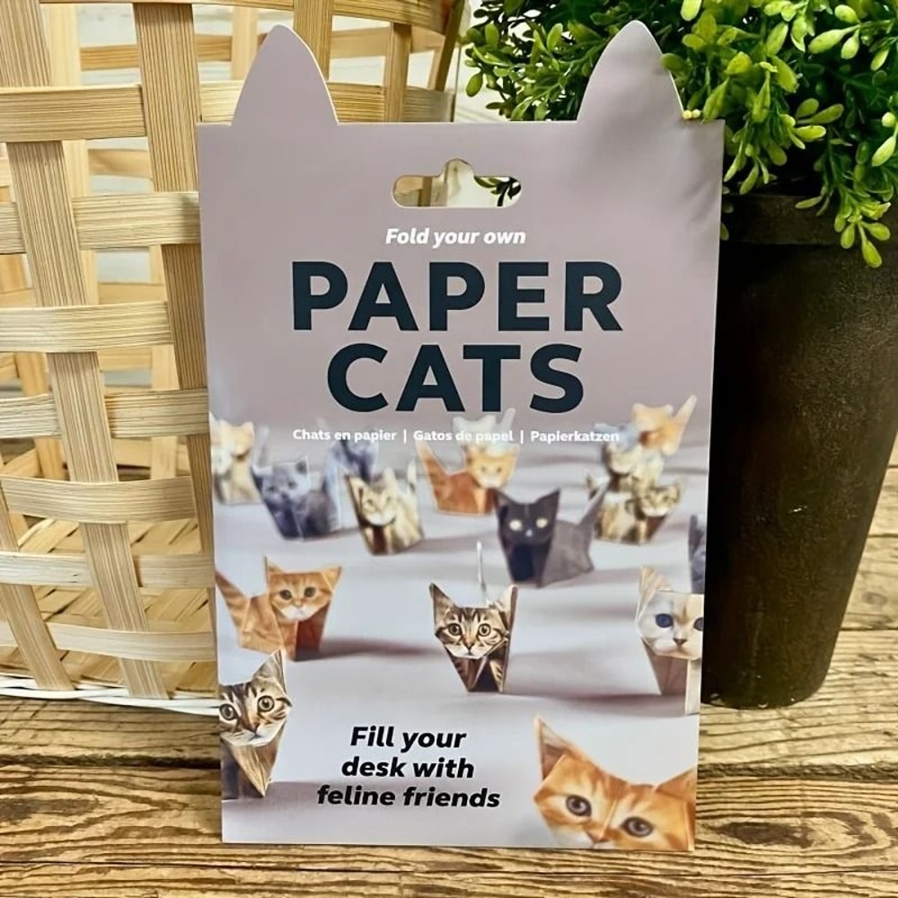 Paper Cats Origami Kit Cute Cat Paper Craft Set For Creative Home Decor 1