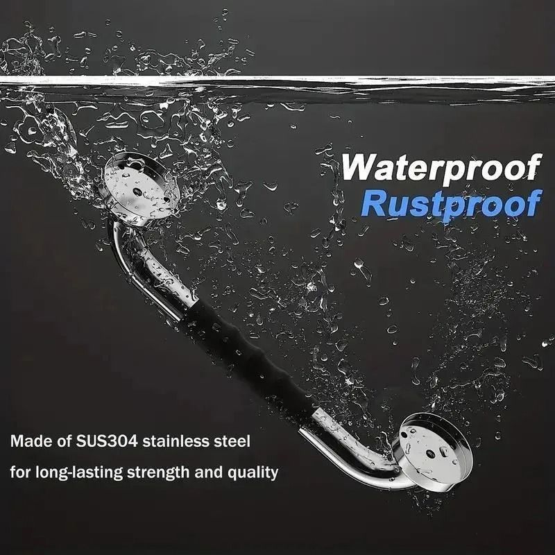 Stainless Steel Shower Grab Bar With Non Slip Silicone Grip For Bathroom Safety 6