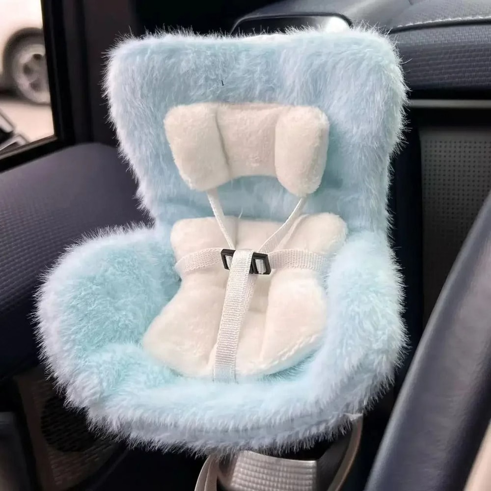 Kawaii Doll Car Seat Plush Holder For Ob11 And Mini Dolls Up To 18cm 1