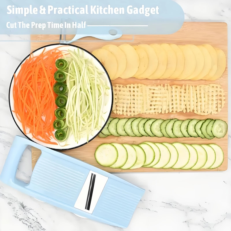 5 In 1 Vegetable Slicer Manual Fruit And Vegetable Grater Kitchen Prep Tool 5
