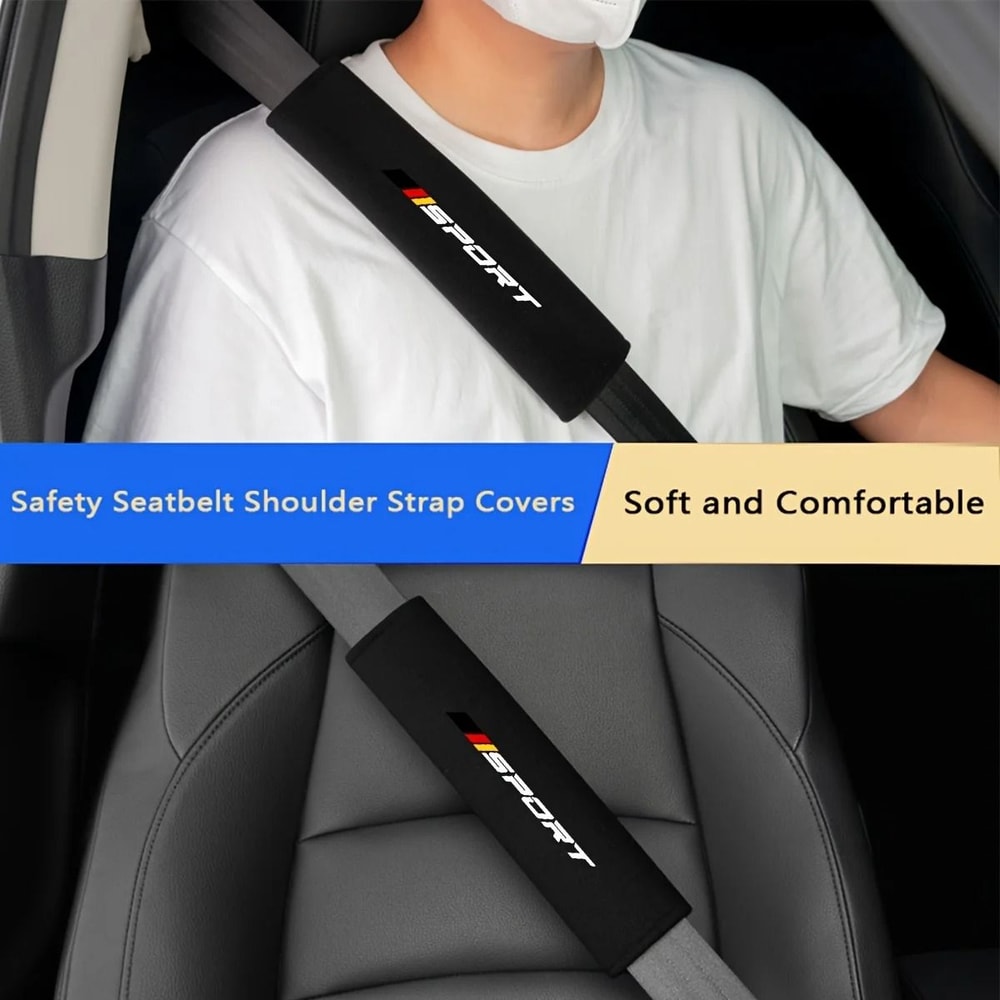 Plush Car Seat Belt Pads Set Of 2 Universal Soft Shoulder Strap Cushions 5