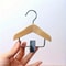 Mini Wooden Clip Hangers Space Saving Organizer For Pet Clothes And Small Accessories 1
