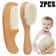 Baby Hair Brush And Comb Set Soft Wool Beech Wood Newborn Grooming Kit 0