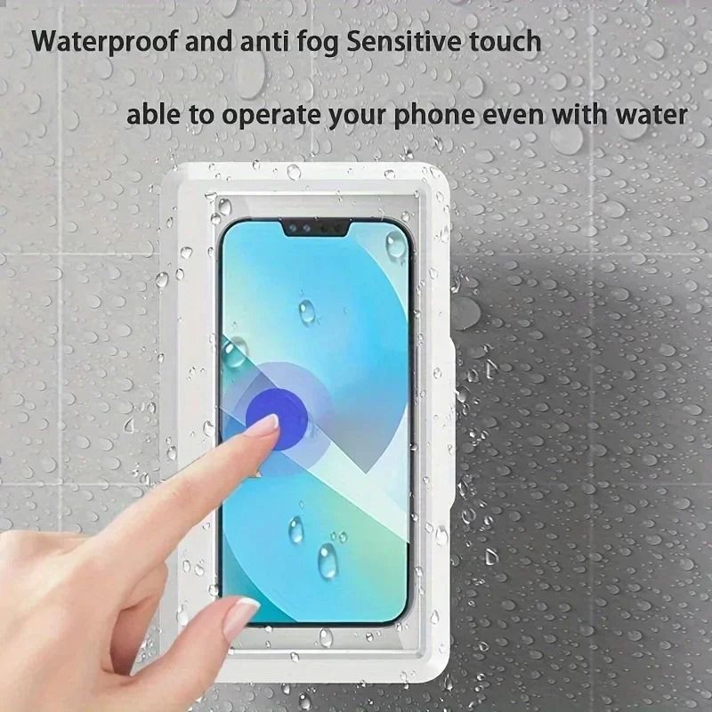 Waterproof Shower Phone Holder Anti Fog Touch Screen Bathroom Phone Case 5