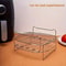 Air Fryer Grill Rack With Skewers Stainless Steel Square Cooking Accessory Set 4