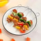 Air Fryer Grill Rack With Skewers Stainless Steel Square Cooking Accessory Set 5