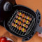 Air Fryer Grill Rack With Skewers Stainless Steel Square Cooking Accessory Set 0