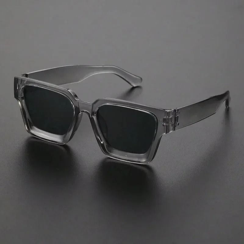 Unisex Square Frame Sunglasses Lightweight Plastic Fashion Shades For Daily Wear 1