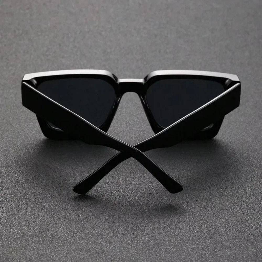 Unisex Square Frame Sunglasses Lightweight Plastic Fashion Shades For Daily Wear 3