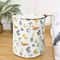 Large Cotton Laundry Basket Foldable Clothes Storage Hamper With Handles 1