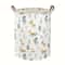 Large Cotton Laundry Basket Foldable Clothes Storage Hamper With Handles 0