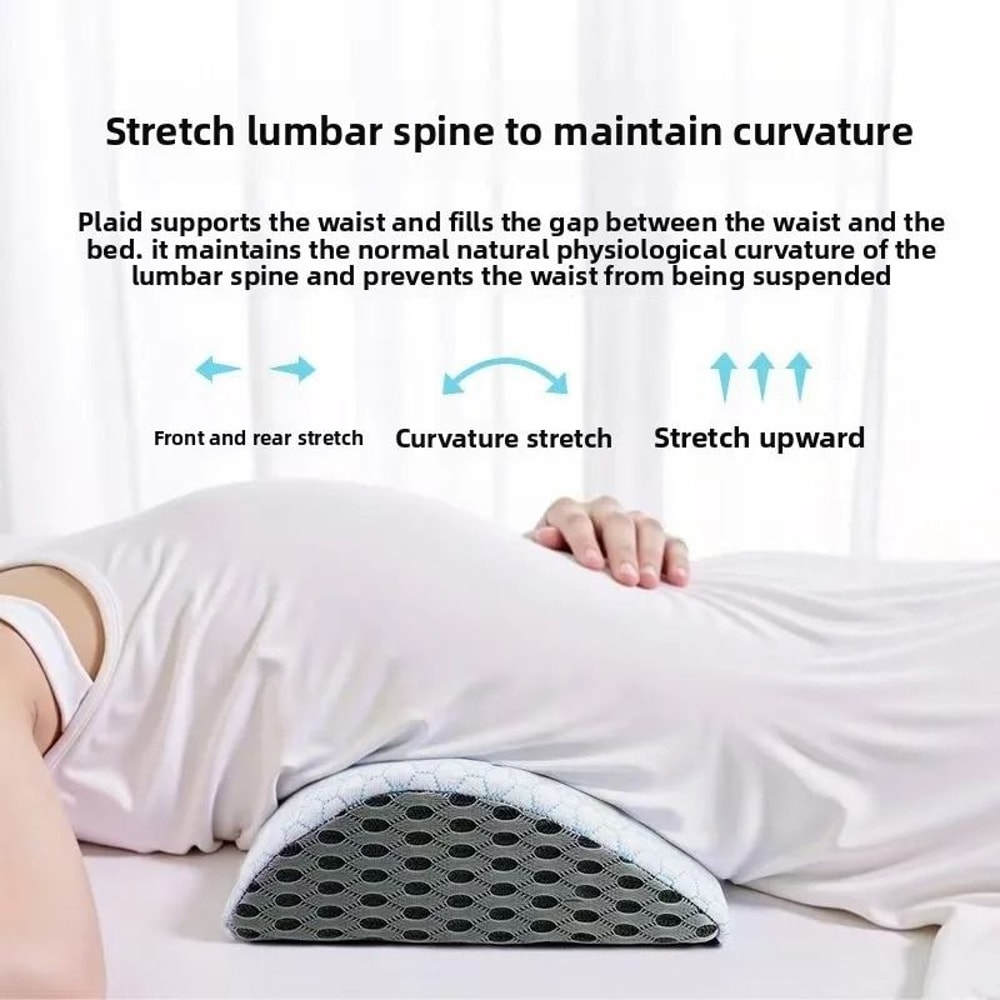 Memory Foam Lumbar Pillow Ergonomic Back Support Bed Wedge Cushion 6