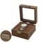 Vintage Black Walnut Wooden Watch Box Single Watch Storage And Display Case 5