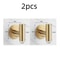 Stainless Steel Adhesive Wall Hooks Set Of 2 No Drill Bathroom And Kitchen Hooks 3