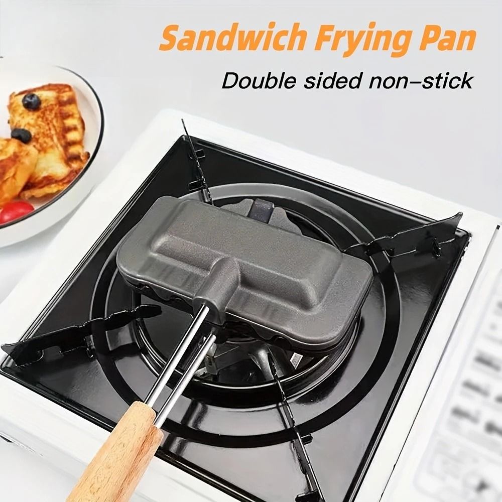 Dual Sided Non Stick Sandwich Maker Grill Press For Stove 6