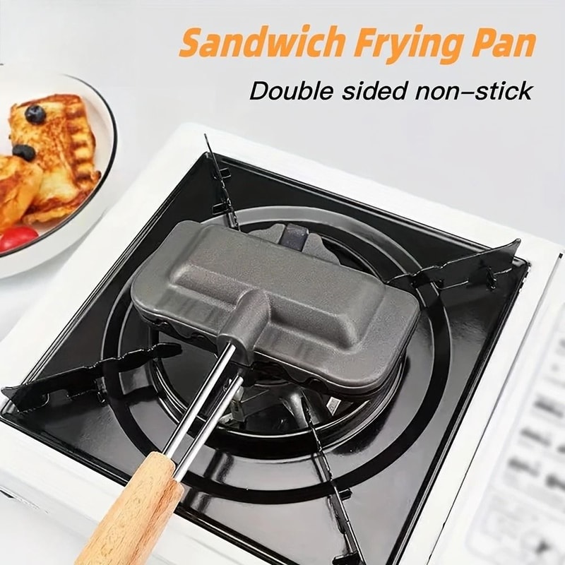 Dual Sided Non Stick Sandwich Maker Grill Press For Stove 6