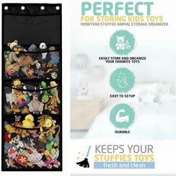over door plush toy storage hanging organizer bag for kids rooms