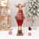 Retractable Standing Christmas Elk Doll Red Fabric Holiday Decor 3