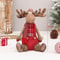 Retractable Standing Christmas Elk Doll Red Fabric Holiday Decor 1