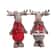 Retractable Standing Christmas Elk Doll Red Fabric Holiday Decor 5