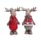 Retractable Standing Christmas Elk Doll Red Fabric Holiday Decor 5