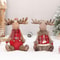 Retractable Standing Christmas Elk Doll Red Fabric Holiday Decor 6