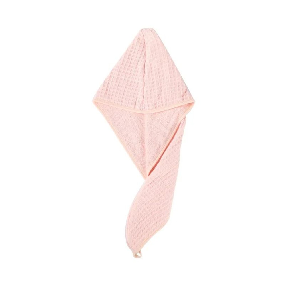 Waffle Cotton Hair Drying Cap Absorbent Turban Towel 1