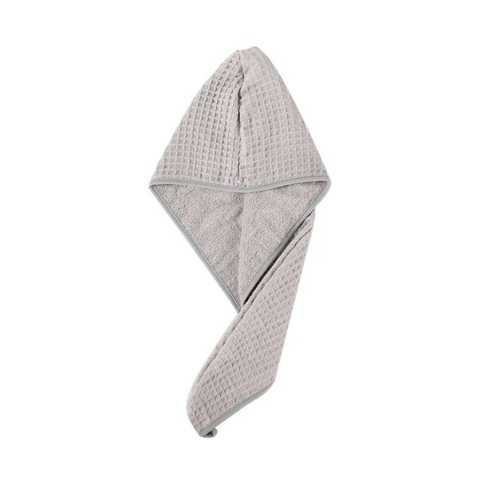Waffle Cotton Hair Drying Cap Absorbent Turban Towel 3