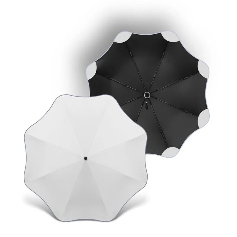 Fully Automatic Compact Umbrella With Reflective Edges And Rounded Corners 7