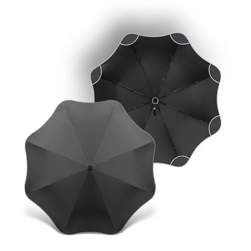 Fully Automatic Compact Umbrella With Reflective Edges And Rounded Corners 8
