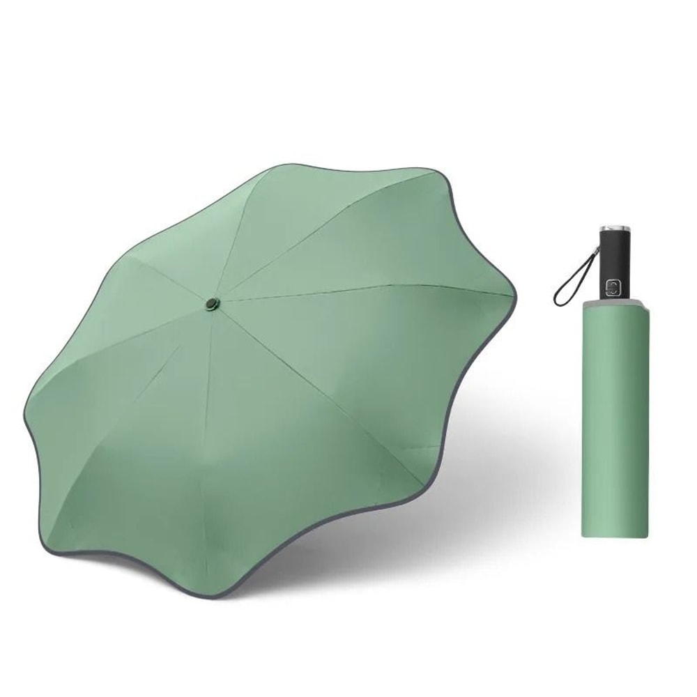 Fully Automatic Compact Umbrella With Reflective Edges And Rounded Corners 5