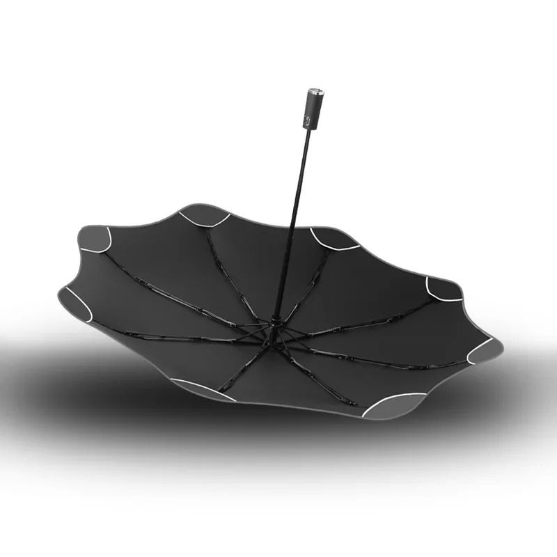 Fully Automatic Compact Umbrella With Reflective Edges And Rounded Corners 6