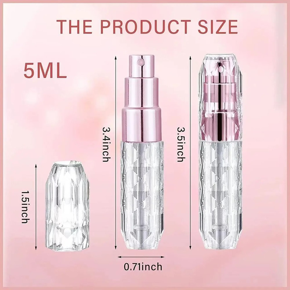 Crystal Mini Refillable Perfume Spray Bottle Travel Atomizer 5