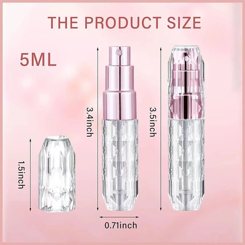 Crystal Mini Refillable Perfume Spray Bottle Travel Atomizer 5