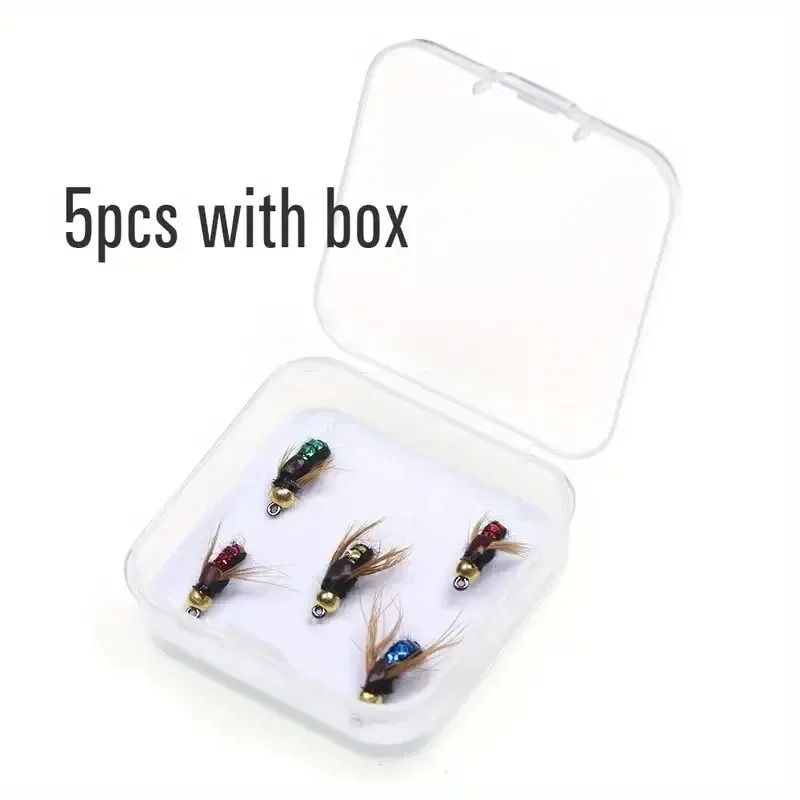 Brass Bead Head Scud Fly Artificial Insect Fishing Lure Set 1