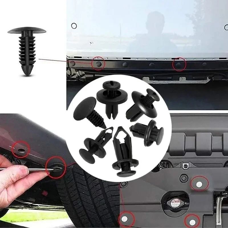 Car Trim Fasteners Push Rivets Kit ABS Plastic Interior Clips Set 5