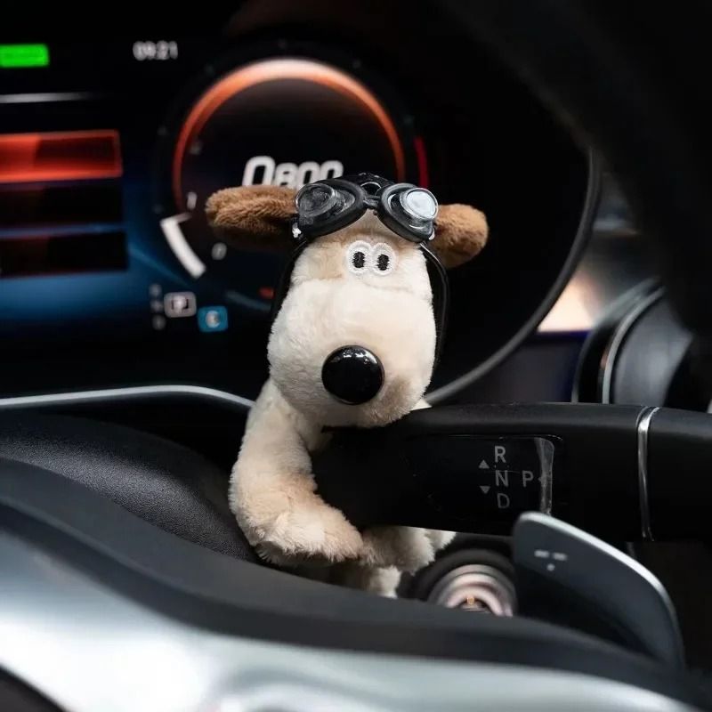 Cute Plush Puppy Car Wiper Lever Decor Interior Accessory 5