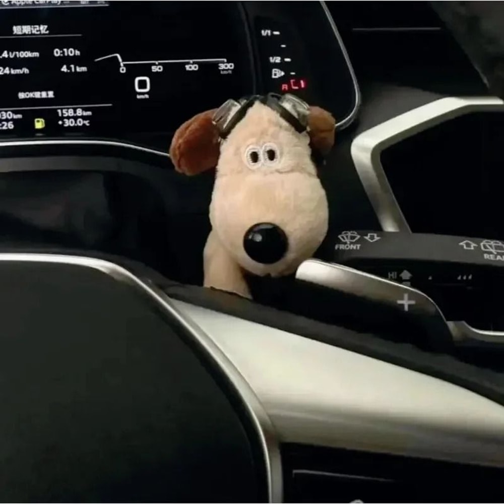 Cute Plush Puppy Car Wiper Lever Decor Interior Accessory 6