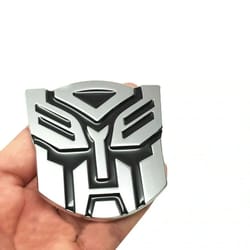 3d robot emblem car sticker metallic badge tail decal