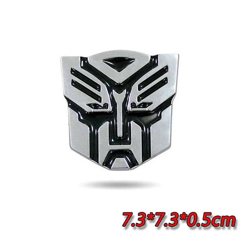 3D Robot Emblem Car Sticker Metallic Badge Tail Decal 3