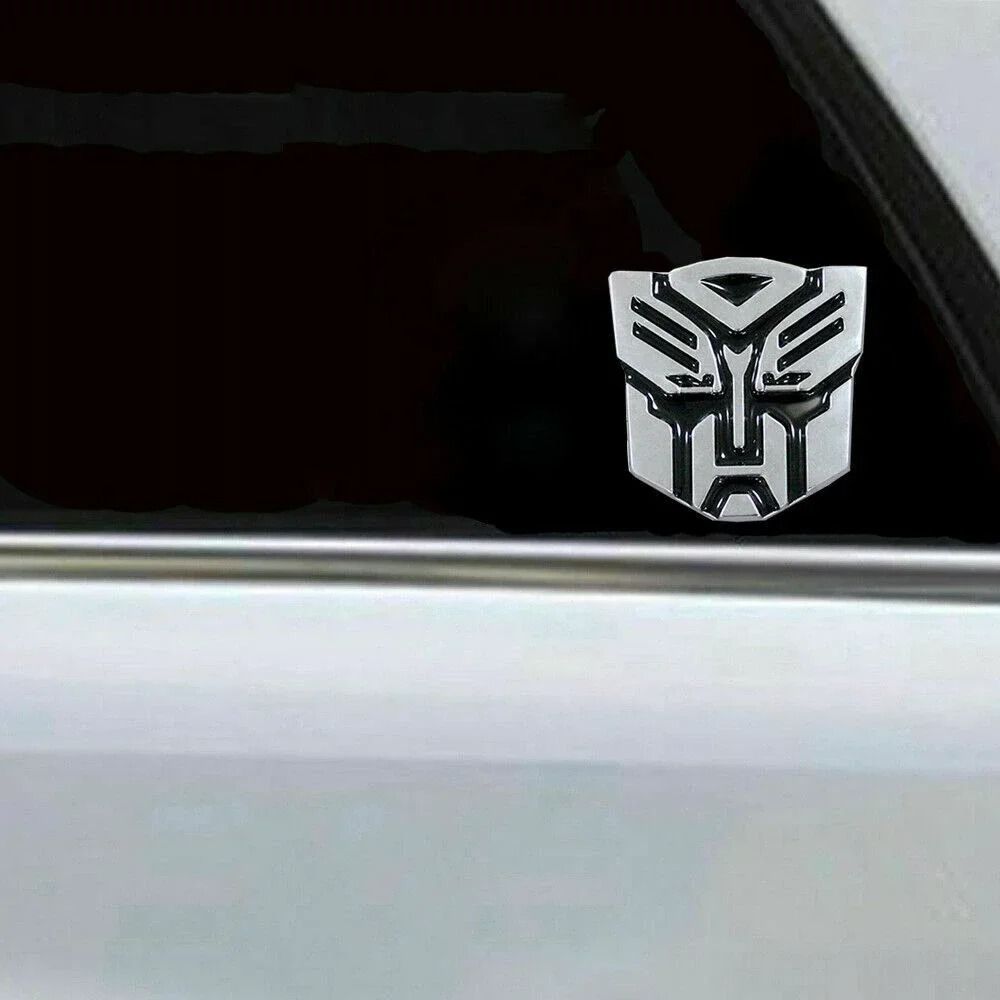 3D Robot Emblem Car Sticker Metallic Badge Tail Decal 6
