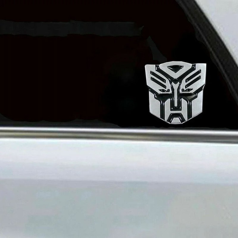 3D Robot Emblem Car Sticker Metallic Badge Tail Decal 6