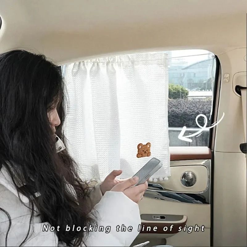 Cute Cartoon Car Window Sunshade UV Protection Curtain For Kids 6
