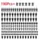 190 PCS Auto Plastic Bumper Clips Kit Car Body Push Rivets Fasteners Set 0