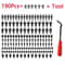 190 PCS Auto Plastic Bumper Clips Kit Car Body Push Rivets Fasteners Set 2