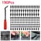 190 PCS Auto Plastic Bumper Clips Kit Car Body Push Rivets Fasteners Set 1